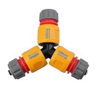 Conector de manguera de jardín de 3 vías + 3 accesorios de liberación rápida Hozelock