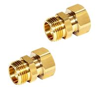 Conector de manguera de jardín de latón resistente de 3/4 pulgadas para manguera de jardín giratoria, manguera universal de latón ajustable duradero