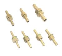 Conector de manguera de latón, 1 pieza, adaptador de reparación de manguera de agua, apto for jardín, 6,5/7/8/8,5/9/10/13 mm, tamaño de unión igual.(6.5MM)