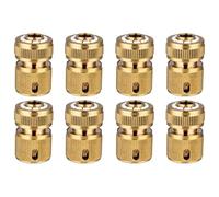 Conector de manguera de latón de 8 uds, extremo de manguera, conexión rápida, conector rápido de tubo de manguera de 1/2 "para jardinería, riego doméstico, lavado de coches