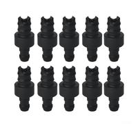 Conector de manguera de leche compatible con Melitta para cafetera Siemens, fijación segura, fácil desmontaje, plástico negro, paquete de 10 unidades, espuma óptima fiable