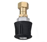 Conector de manguera de limpieza de alta presión con rotación de 360 grados diseño anticarrete para una mayor flexibilidad de la manguera y reducción de torceduras (aluminio)