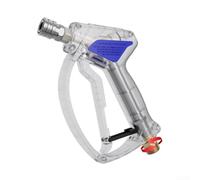 Conector de manguera de limpieza transparente, núcleo de válvula de máquina de limpieza a presión, cuerpo de aleación de aluminio tratado con galvanoplastia de alta gama (transparente)