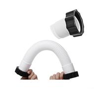 Conector de manguera de piscina de 25 cm para modelos de bomba Intex, pieza de repuesto de 1,5 pulgadas de diámetro con tuercas, tubo de polietileno para filtro de arena y sistemas de agua salada