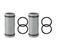 Conector de manguera de piscina de 32 mm con goma para sistemas de piscina sobre el suelo, salida de 1 1/4 pulgadas, prevención fiable de fugas con material de polipropileno fuerte (2 piezas)