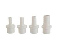 Conector de manguera de PVC de 20/25/32 mm a 5/8/10/12/14/16/20 mm, conector rápido, adaptador de junta de pagoda de plástico rígido, accesorios de tubería, 4 unidades(White,O.D 20-10mm)
