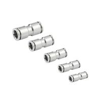 Conector de manguera de tubo de aire de conexión neumática de metal, PU, 4 mm, 6 mm, 8 mm, 10 mm y 12 mm, 1/5/10 unidades(PU8-8,5pcs)