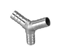 Conector de manguera en T de acero inoxidable 304 de tres vías, tipo YTL 3, de 6 mm, 8 mm, 10 mm, 12 mm, 13 mm, 14 mm, 15 mm, 16 mm, 19 mm y 20 mm(Y-Type,8mm)