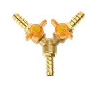 Conector de manguera en Y divisor de latón, válvulas de bolas para agua con 3 interruptores de aceite y para riego de jardín, conector en forma de Y, divisor de agua, conector de latón, tareas