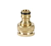 Conector De Manguera Grifo de junta pezón roscado latón, adaptador estándar for lavadora, accesorios conexión rápida, riego jardín, 1/2 ", 3/4"