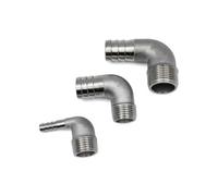 Conector de manguera macho SS304 acero inoxidable, codo 90 grados, conector tubería(1l8 inch-10mm)