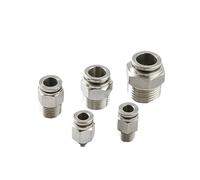Conector de manguera neumática acero inoxidable 304, 2 unidades, PC, PCF, PL, PLF, PB, 1/8, 1/4, 3/8, 1/2 BSP, liberación rápida, tamaño:(6-m5 (6mm-m5),PC)