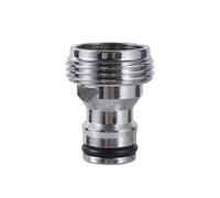 Conector de manguera para grifo 1/2" 3/4" Male Female Thread Nipple Connectors Copper Nickel Plated Silver(3I4 Male Thread)