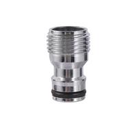 Conector de manguera para grifo 1/2" 3/4" Male Female Thread Nipple Connectors Copper Nickel Plated Silver(1I2 Male Thread)