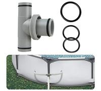 Conector de manguera para piscina en T, diámetro de 32 mm a 38 mm de diámetro, conector de manguera de piscina de 3 vías, adaptador para Intex Bestway Coleman, conector de manguera de piscina