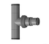 Conector de manguera para todo tipo de clima para piscinas de 32 mm y 38 mm, adaptador en T para un mejor rendimiento (B)