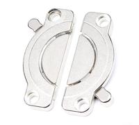 Conector de mesa de aleación 77x69mm Cerradura plateada | Para aleación de zinc premium, acabado plateado, tamaño de 77 x 69 mm, evita que la mesa se mueva, uso en la oficina en casa
