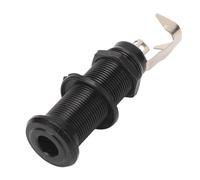 Conector de metal duradero de 6,35 mm para extremo de guitarra eléctrica de bajo, reducción de ruido, ampliamente utilizado para un sonido claro y nítido (GT208 negro)