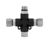 Conector de montaje del divisor de aire Adaptador de colector de manguera de aire de aerógrafo de 3 vías de 1/8 '' Conector de pulverizador divisor para aerógrafo