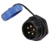Conector de montaje en panel roscado circular, 5 polos, IP68