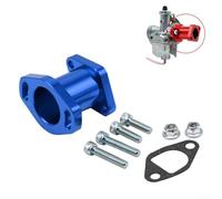 Conector de motor Cnc colector de admisión adaptador de carburador para Vm22 Pz19 Pz26 Carb Metal construido en colores rojo y azul para motocicletas de carreras (azul)