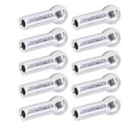 Conector de ojo de cable de polea de gimnasio, tapón de junta de puerto de cuerda de alambre de hierro, para 5 mm, 6 mm de diámetro, núcleo de cable de acero, equipo de fitness, 10 piezas (5 mm)