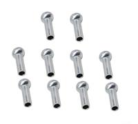 Conector de ojo de cable para máquina de polea de gimnasio, tapón de junta de puerto de cuerda de alambre de hierro, para cable de acero de 5 mm, 6 mm, engranaje de fitness, plata, 10 piezas (para