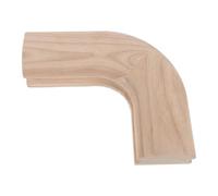 Conector de Pasamanos de Escalera de Madera Curva, Esquina Beige | Madera Maciza, Bordes Redondeados y Superficie Sellada, para Barandilla Interior y Transición Elegante