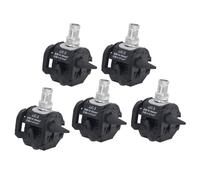 Conector de perforación de aislamiento de 5 piezas, abrazadera de perforación sin pelar de 1 KV Divisor de cable de alto y bajo voltaje Conector de grifo de perforación aislado (JJC-3)