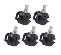 Conector de perforación para aislamiento, 5 unidades, 1 kV; abrazadera de perforación sin necesidad de pelar el aislamiento, para la derivación de cables de alta y baja tensión; (JJC-4)