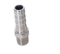 Conector de pezón, conexión de tubería, 5 piezas de acero inoxidable 304 BSP, rosca macho X, acoplamiento de junta reductora de cola de manguera(12MM TUBE-1/4")