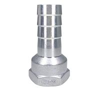 Conector de pezón for instalación de tuberías, 1 pieza, 1/8" 1/4" 3/4" 1/2" 1" -2" BSP hembra 6 8 10 12 15 16-50 mm, acoplador de manguera de acero inoxidable 304(1 BSP 25mm)