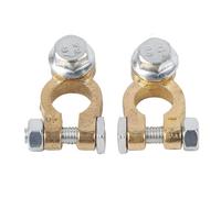 Conector de pinza para terminal de batería 2 uds adaptador de poste de batería 300A conector de Terminal de batería de latón M10 conector de poste de batería Positivo Negativo for camiones automáticos