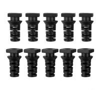 Conector de prensaestopas con construcción de goma para protección de cable de herramienta eléctrica y reducción de flexión en escenarios de uso repetido (3,5 mm, negro)