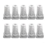 Conector de prensaestopas de goma para alivio de tensión que protege los cables de herramientas eléctricas, 10 mangas (4 mm-blanco)