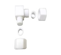Conector de PTFE con codo de férula simple bIanc0, fácil instalación, conexión de plomería, 1 pieza(30 * 30mm)
