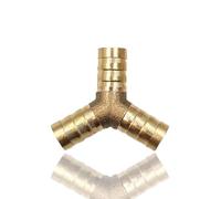 Conector de púas de 10 mm, 3 vías, latón macizo, manguera en Y, adaptador de conector para combustible, aire, agua, gas, aceite (paquete de uno)
