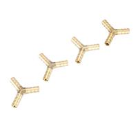 Conector De Púas De 3 Vías De Latón Y Conector De Manguera En T Para Carpintería Aire Gas 6/8/10/12/14/16 Mm(8mm 4pcs)