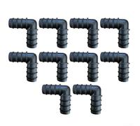 Conector de púas de tubo de goteo de 16 mm para conectar líneas principales a subramas en sistemas de paisaje residencial (16 codos simples)
