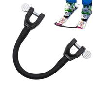 Conector de punta de esquí, de acero inoxidable, portátil, ayuda de entrenamiento de esquí, ayuda de práctica de esquí de nieve de fácil configuración para deportes de invierno, herramientas de