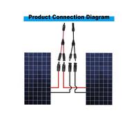 Conector de Rama y 1 A 2 Conexión Paralela Conector Solar Adaptador de Panel Fotovoltaico de Línea de Grupo de Ensamblaje de Placa de Batería