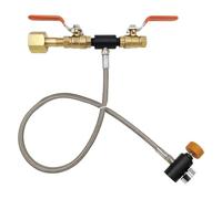Conector de recarga de CO2 fácil de usar con medidores y manguera de 61 cm, válvulas de carga para cilindros estándar CGA320, equipo de bebidas de oficina