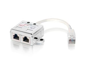 Conector de red Cat.5e blindado - EQUIP - RJ-45 macho a 2 hembras RJ45 - 15 cm