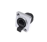 Conector de Red con Cubierta de Goma IP65 8p8c, Tipo D, for Montaje en Panel, RJ45, 1 Unidad(Straight)