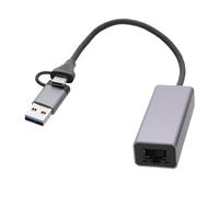 Conector De Red Ethernet GIGABIT RJ45 USB 3.1 Tipo C (USB-C) Y USB 3.0 A