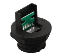 Conector de red impermeable E16 IP67 para acoplador hembra individual a presión para cable Ethernet CAT5E CAT6A, pantalla LED para exteriores, automatización industrial, color negro