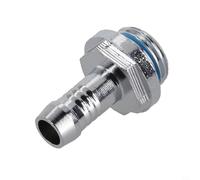 Conector de refrigeración por agua de PC con rosca G1/4, conector de pagoda de manguera de púas TwoTouch con latón cromado y sello de anillo de silicona impermeable (8 mm)