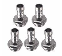 Conector de Refrigeración por Agua para PC de 6 Piezas, Conector de Púas de Rosca G1/4 de Dos Toques para Tubo con Anillo de Silicona Oculto, Reducción de Resistencia (9mm)