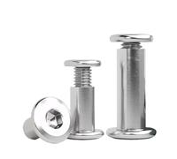 Conector de remache for muebles, de acero inoxidable 304, for cabeza hueca hexagonal plana, M3, M4, M5, M6, M8, M10, for casquillo de unión y tuerca.(M8x50x10 x 2set)