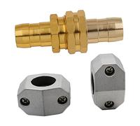 Conector de reparación de manguera de jardín, extremo hembra y macho con abrazaderas, apto para accesorios de manguera de agua de jardín de 3/10.2 cm 5/20.3 cm